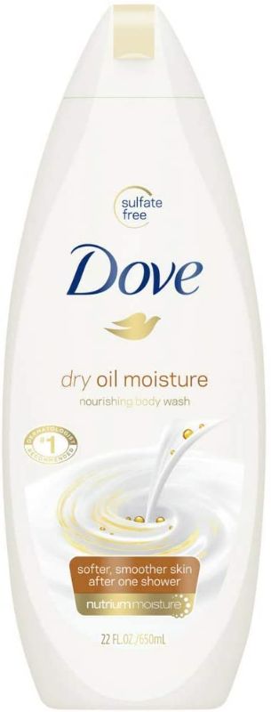 Photo 1 of Dove Body Wash 22 Ounce Dry Oil Moisture (650ml) (2 Pack)
