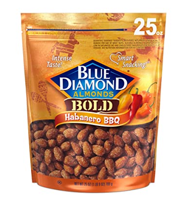 Photo 1 of Blue Diamond Almonds Habanero BBQ Flavored Snack Nuts, 25 Oz Resealable Bag (Pack of 1)
08/2022.