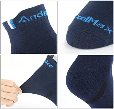 Photo 2 of Andake Running Socks Low Cut Sports Socks Coolmax Socks No Show Cushion Socks Athletic Socks For Men Women
SIZE L.