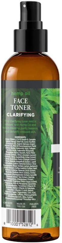 Photo 2 of Hemp Oil Face Toner Clarifying (with Rose), 4 Fl. Oz
