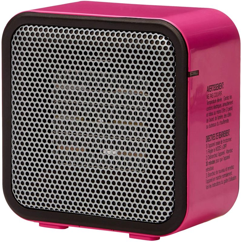 Photo 1 of Amazon Basics 500-Watt Ceramic Small Space Personal Mini Heater - Pink
