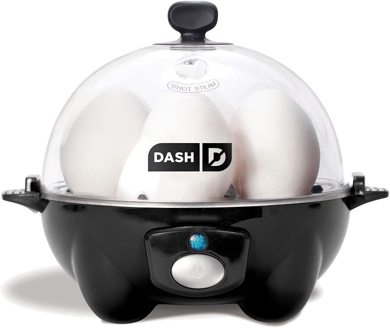 Photo 1 of Dash Rapid Egg Cooker: 6 Egg Capacity Electric Egg Cooker for Hard Boiled Eggs, Poached Eggs, Scrambled Eggs, or Omelets with Auto Shut Off Feature - Black
