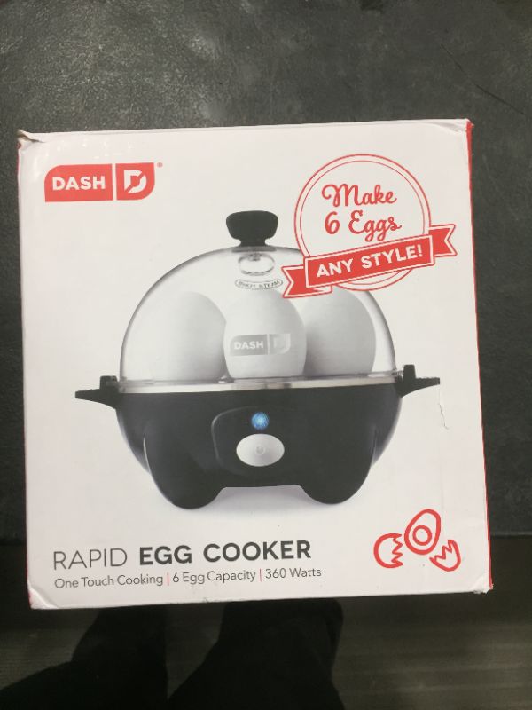 Photo 2 of Dash Rapid Egg Cooker: 6 Egg Capacity Electric Egg Cooker for Hard Boiled Eggs, Poached Eggs, Scrambled Eggs, or Omelets with Auto Shut Off Feature - Black
