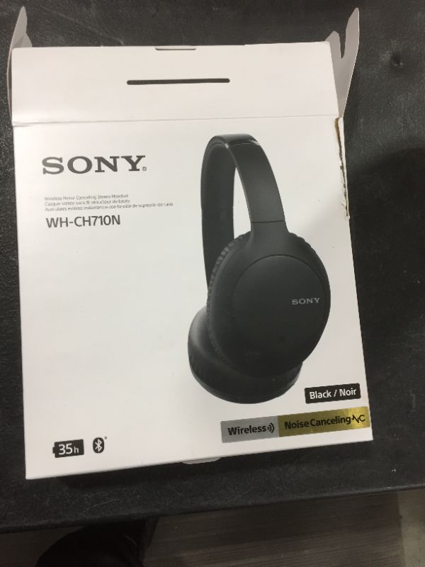 Photo 2 of Sony Noise Cancelling Headphones WHCH710N: Wireless Bluetooth Over the Ear Headset with Mic for Phone-Call, Black
