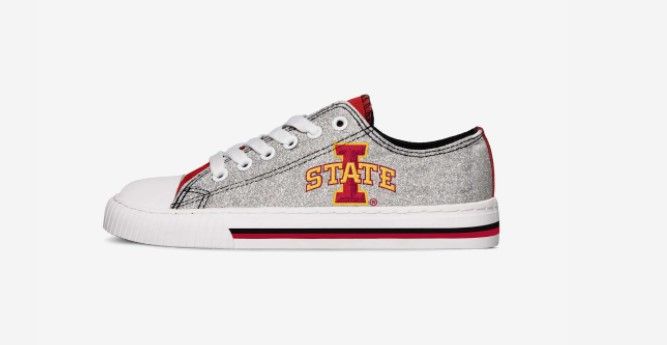 Photo 1 of Iowa State Cyclones Womens Glitter Low Top Canvas Shoe size 8
