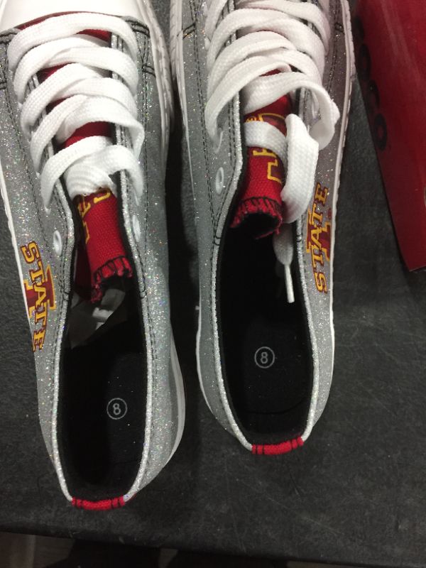 Photo 3 of Iowa State Cyclones Womens Glitter Low Top Canvas Shoe size 8
