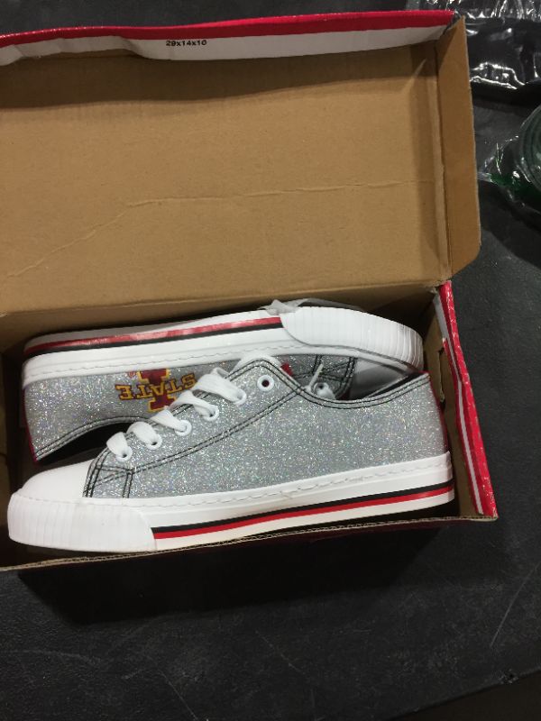 Photo 4 of Iowa State Cyclones Womens Glitter Low Top Canvas Shoe size 8
