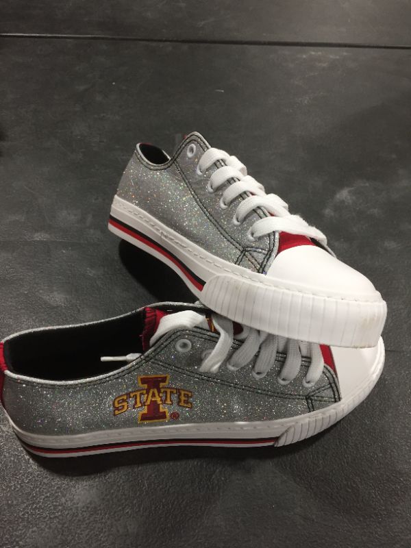 Photo 5 of Iowa State Cyclones Womens Glitter Low Top Canvas Shoe size 8
