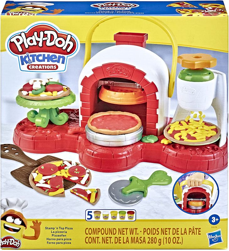 Photo 1 of Play-Doh Stamp 'N Top Pizza Oven Toy with 5 Non-Toxic Colors
