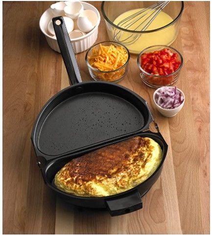 Photo 1 of Fox Run Non-Stick Folding Omelette Pan, 8 inches, Metallic
