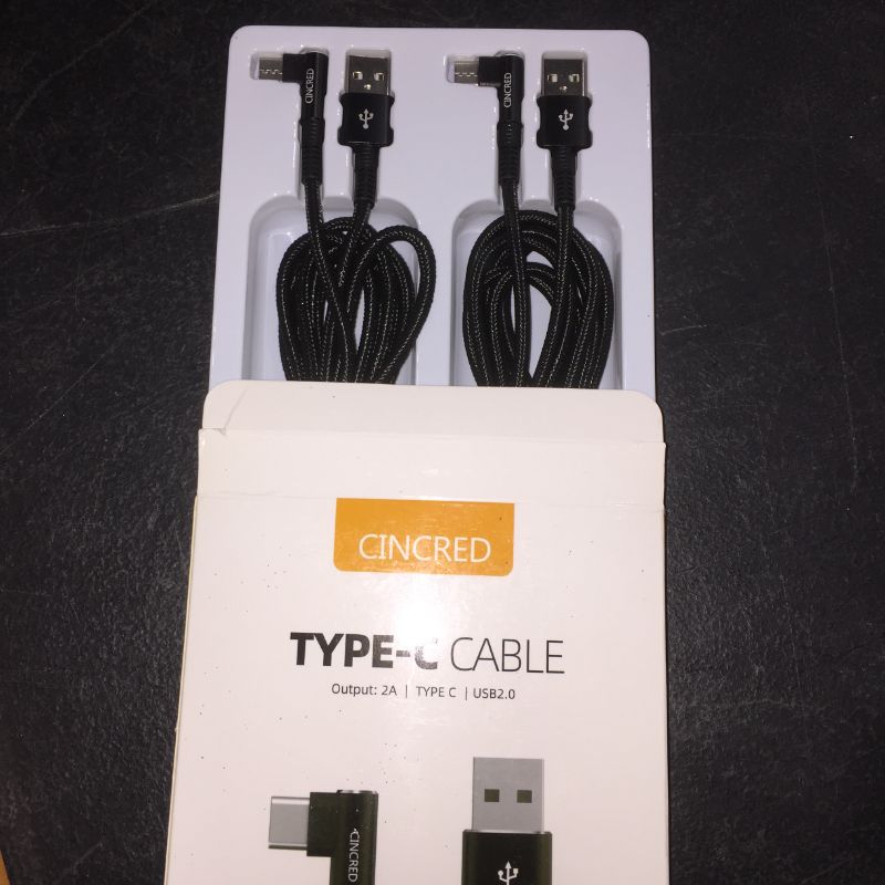 Photo 2 of CINCRED USB Type C Cable 3A Fast Charging, (2 Pack 6.6ft) USB-A to USB-C Charge Braided Cord Compatible with Samsung Galaxy S10 S10E S9 S8 S20 Plus,Note 10 9 8,Z Flip, and Other USB C Charger
