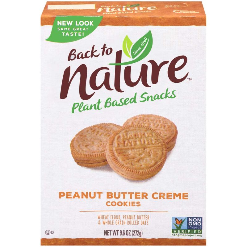 Photo 1 of Back to Nature Cookies, Non-GMO Peanut Butter Creme, 9.6 Ounce [expired 12/20/2021]
