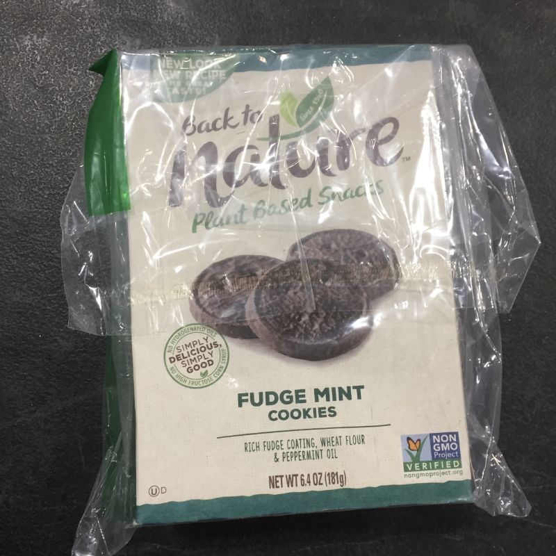 Photo 2 of Back to Nature Cookies, Non-GMO Fudge Mint, 6.4 Ounce [EXPIRED 8/29/2021]
