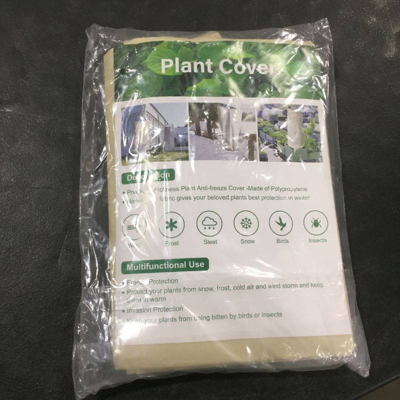 Photo 3 of CDOUTSUN Plant Covers Freeze Protection, 2.1 oz/yd² 32"×47" Upgraded Thickness Outdoor Plant Covers for Winter Frost Cover Anti-Freeze Jacket Warm Blanket for Shrubs and Trees (2 Pack)
