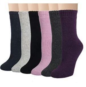 Photo 1 of Justay Winter Womens Wool Socks Vintage Warm Socks Thick Cozy Socks Knit Casual Crew Socks Gifts for Women
