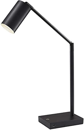 Photo 1 of Adesso 4274-01 Colby LED Desk Lamp, 15.5-32.5 in, 9W Integrated LED, Black Painted Metal Finish, 1 Table Lamp
