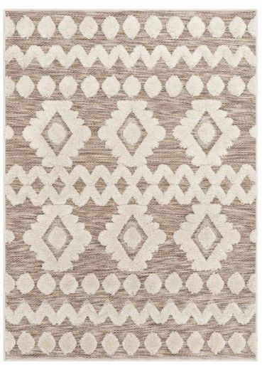 Photo 1 of Chiara Tribal Moroccan Beige High-Low Flat-Weave Rug BG-82 5'3" X 7'3"	

