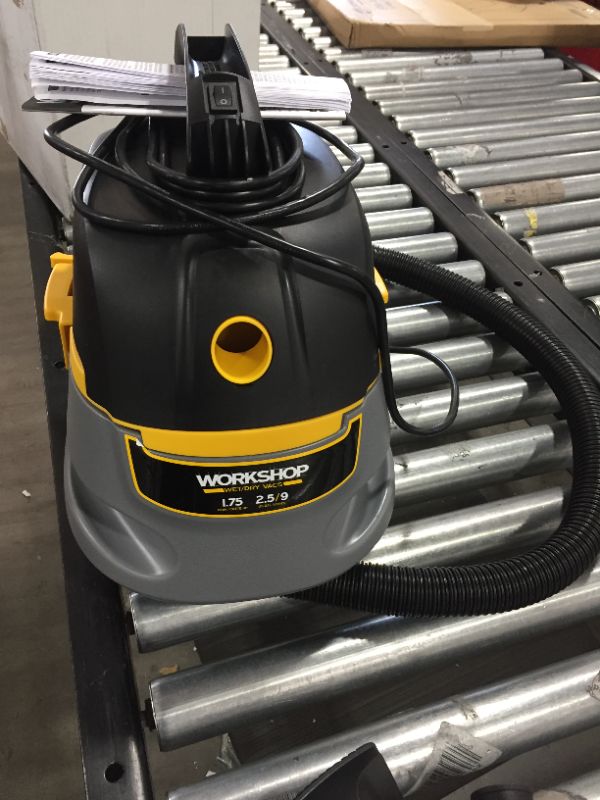 Photo 3 of WORKSHOP Wet/Dry Vacs Vacuum WS0255VA Compact, Portable Wet/Dry Vacuum Cleaner, 2.5-Gallon Small Shop Vacuum Cleaner, 1.75 Peak HP Portable Vacuum
