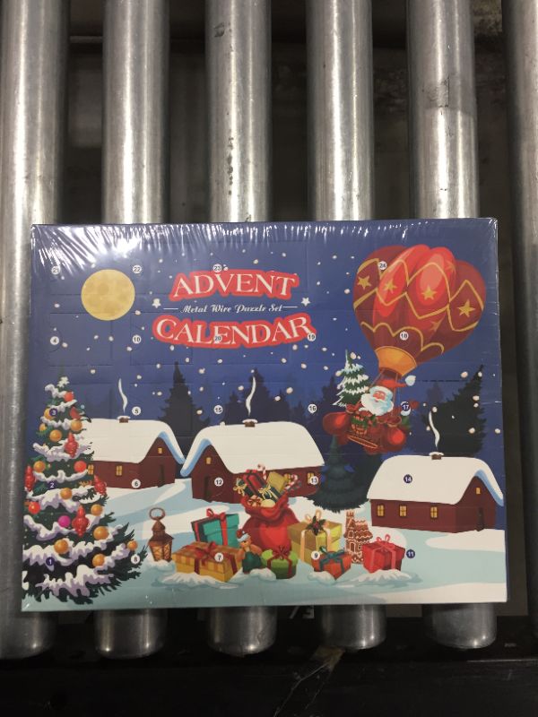 Photo 2 of Advent Calendar 2021 - Christmas Countdown Calendar Gift Box with 24 Brain Teaser Puzzles Toys for Xmas Countdown Holiday Kids Adults Challenge
