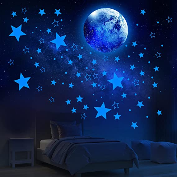 Photo 1 of 
Getyeos Glow in The Dark Stars for Ceiling, 1219 Pcs Glowing Stars and Moon Wall Decals, Realistic Ceiling Wall Stickers Decors, Perfect for Kids Nursery Bedroom Living Room Gifts
