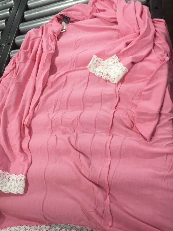 Photo 1 of Pink Kimono Maternity Robe