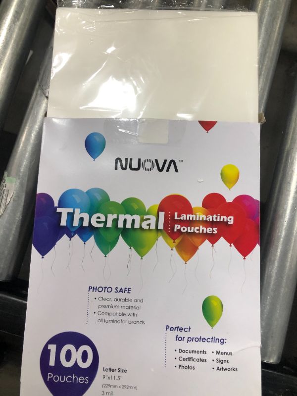 Photo 2 of Nuova Premium Thermal Laminating Pouches 9" x 11.5", Letter Size, 3 mil, 100 Pack (LP100H)