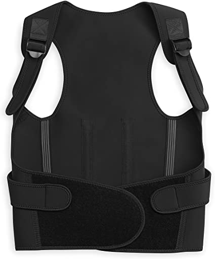 Photo 1 of Gaiam Restore Total Support Posture Corrector for Women & Men - Neoprene Back Straightener, Adjustable Straps, Compact Brace Support for Clavicle, Neck, Shoulder, Invisible Pain Relief
