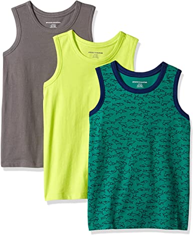 Photo 1 of Amazon Essentials Boys' Sleeveless Tank Tops
