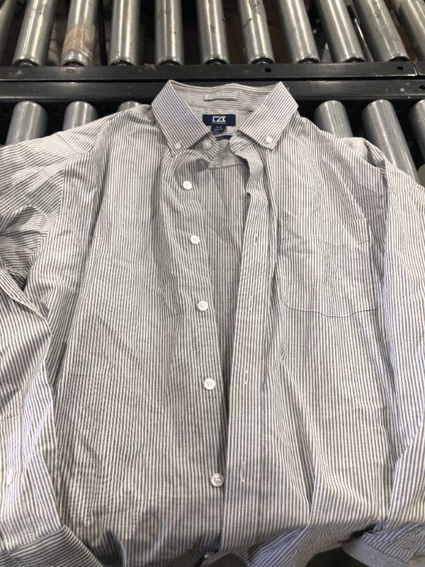 Photo 2 of Cutter & Buck mens Epic Easy Care Stretch Oxford Stripe Button Down Shirt
SIZE M 