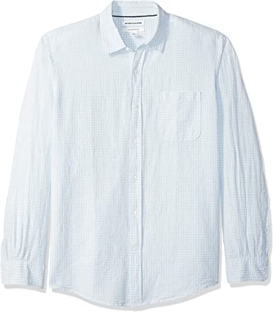 Photo 1 of Amazon Essentials Men's Regular-Fit Long-Sleeve Linen Cotton Shirt
SIZE M