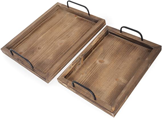 Photo 1 of Besti Rustic Vintage Food Serving Trays (Set of 2) 