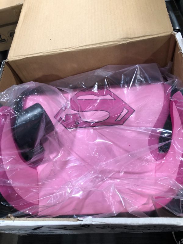 Photo 2 of KidsEmbrace Backless Booster Car Seat, DC Comics Pink Supergirl
