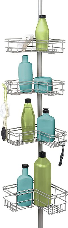 Photo 1 of 
Zenna Home 2159NN Tension Pole Shower Caddy, Satin Nickel
Style Name:4 Corner-hugging Baskets
Color:Satin Nicke