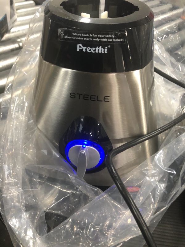 Photo 2 of 
Preethi Steele 3-Jar Mixer Grinder, 550-Watt, Silver