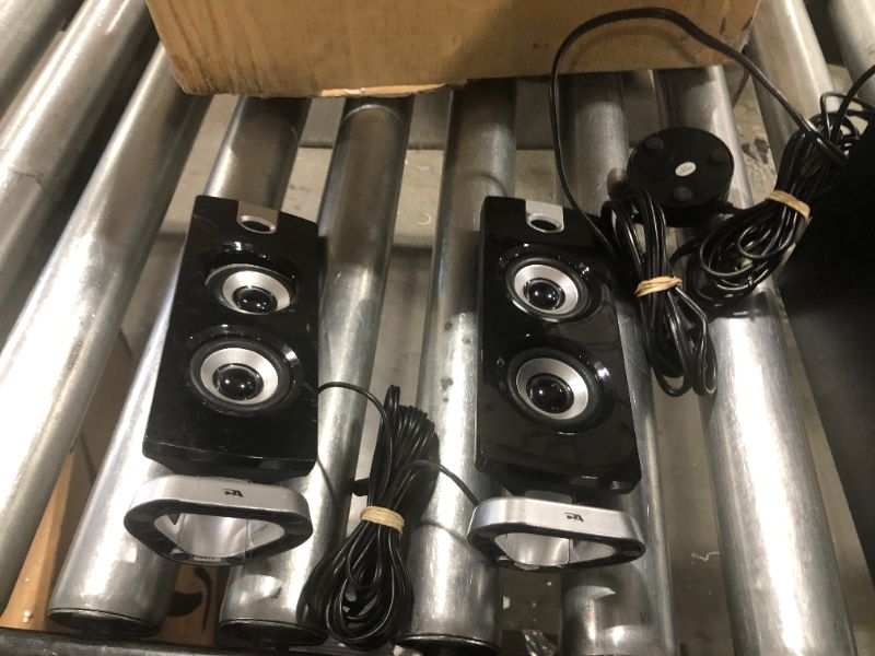 Photo 1 of Cyber Acoustics CA-3602FFP 2.1 Speaker Sound System with Subwoofer and Control Pod - Great for Music, Movies, Multimedia Pcs, Macs, Laptops and Gaming Systems
