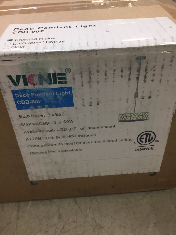 Photo 5 of Flush Mount Light Fixtures, VICNIE 12 Inch Dimmable LED Kitchen Ceiling Lights, 15W 1100 Lumens 3000K Warm White, ETL Listed,Brush Nickel Finished,Metal Body and Acrylic Shade
