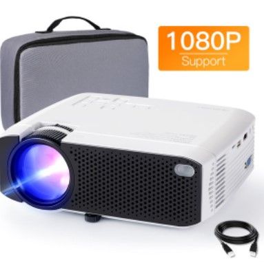 Photo 1 of APEMAN Portable Mini Projector 5000L 1080P HD and 180" Display Supported