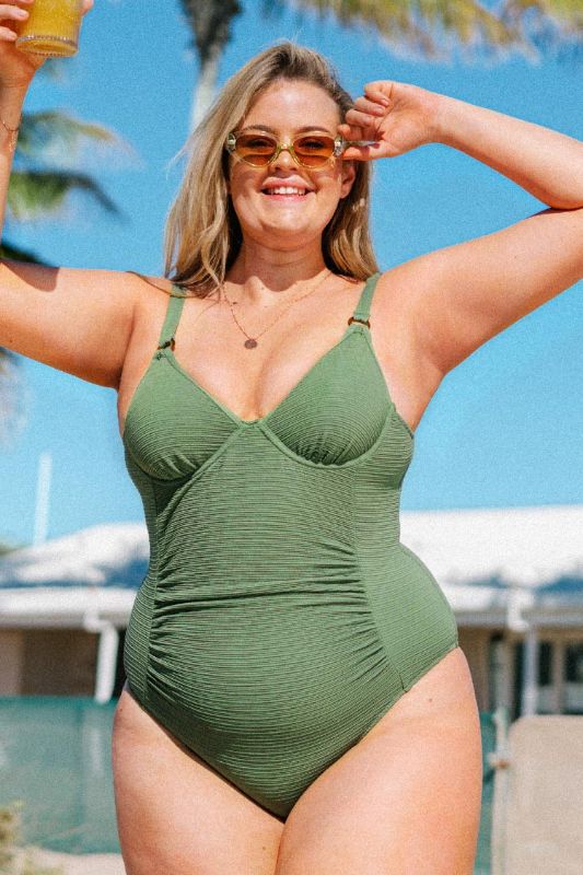 Photo 1 of (1X) Sierra Ruched Plus Size One Piece Swimsuit

