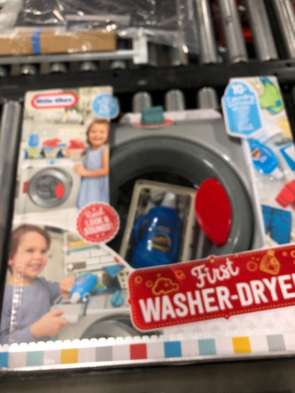 Photo 2 of Little Tikes First Washer Dryer - Realistic Pretend Play Appliance for Kids, Interactive Toy Washing Machine with 11 Laundry Accessories, Unique Toy, Ages 2+
