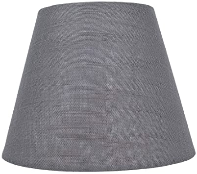 Photo 1 of ALUCSET Small Lamp Shade, Barrel Fabric Lampshade for Table Lamp and Floor Light, 6x10x7.5 inch, Natural Linen Hand Crafted, Spider (Grey)
