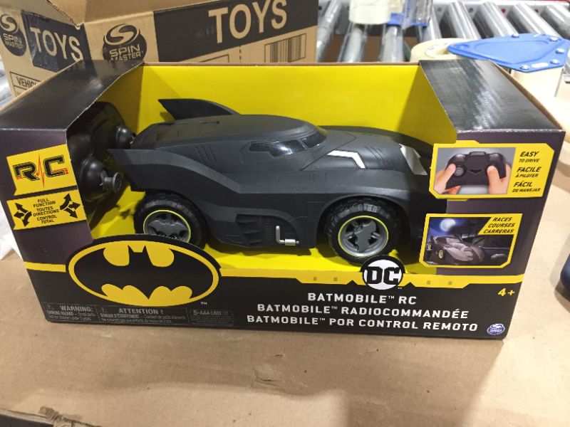 Photo 2 of DC Comics Batman Batmobile Remote Control Vehicle 1:20 Scale, Kids Toys for Boys Aged 4 and up
