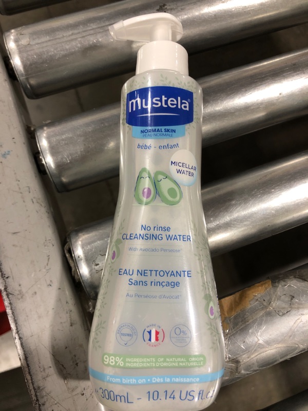 Photo 2 of Mustela Baby Cleansing Water - No-Rinse Micellar Water - with Natural Avocado & Aloe Vera - for Baby's Face, Body & Diaper, bb 03/2024