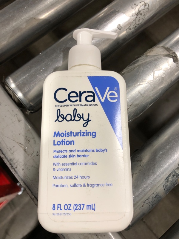 Photo 2 of CeraVe Baby Lotion | Gentle Baby Skin Care with Ceramides, Niacinamide & Vitamin E | Fragrance, Paraben, Dye & Phthalates Free | Lightweight Baby Moisturizer | 8 Ounce
 bb 02/2023