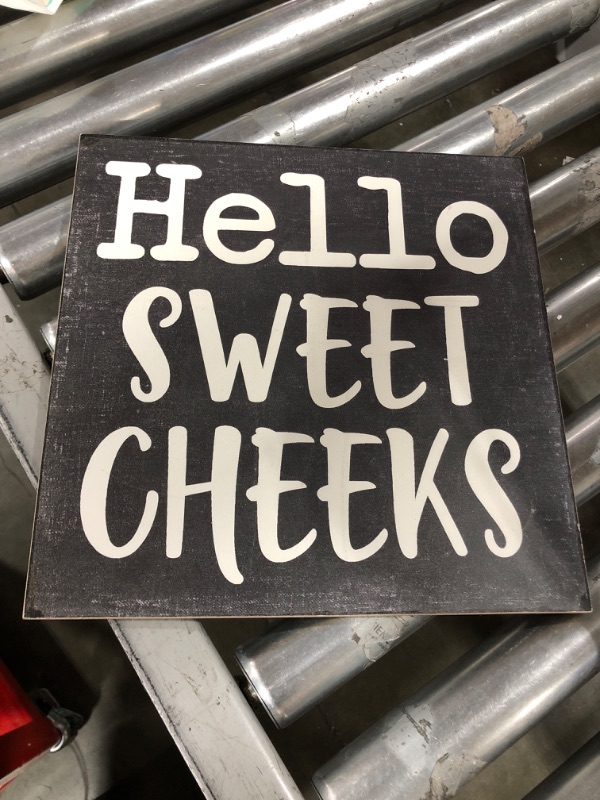 Photo 1 of 12x12 hello sweet cheeks sign 