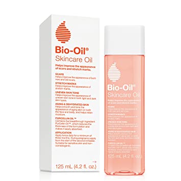 Photo 1 of Bio-Oil Skincare Body Oil, Moisturizer for Scars and Stretchmarks, Hydrates Skin, Non-Greasy, Dermatologist Recommended, Non-Comedogenic, For All Skin Types, with Vitamin A, E, 4.2 Ounce (Pack of 1
