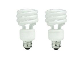 Photo 1 of  EcoSmart 75-Watt Equivalent Spiral Non-Dimmable CFL Light Bulb Daylight (10 PACK)