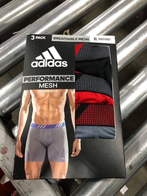 Photo 2 of adidas Men's Sport Performance Mesh Boxer Brief Underwear (3-Pack)
size xl