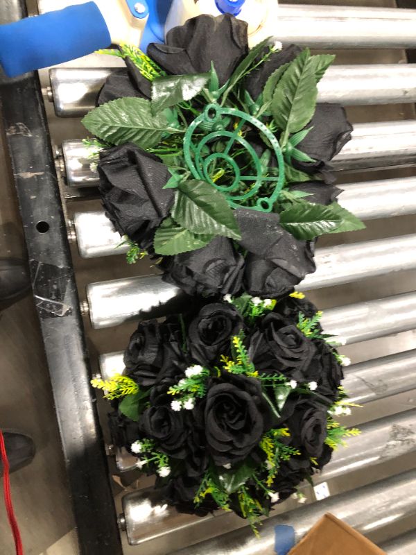 Photo 2 of 10 inch black rose table decor ( 9 in pack)