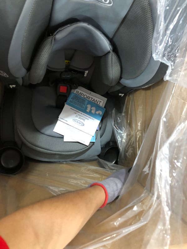 Photo 4 of Graco SlimFit3 LX 3 in 1 Car Seat | Space Saving Car Seat Fits 3 Across in Your Back Seat, Kunningham
