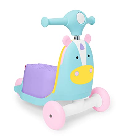 Photo 1 of Skip Hop 3-in-1 Baby Activity Push Walker to Toddler Scooter, Zoo Unicorn
